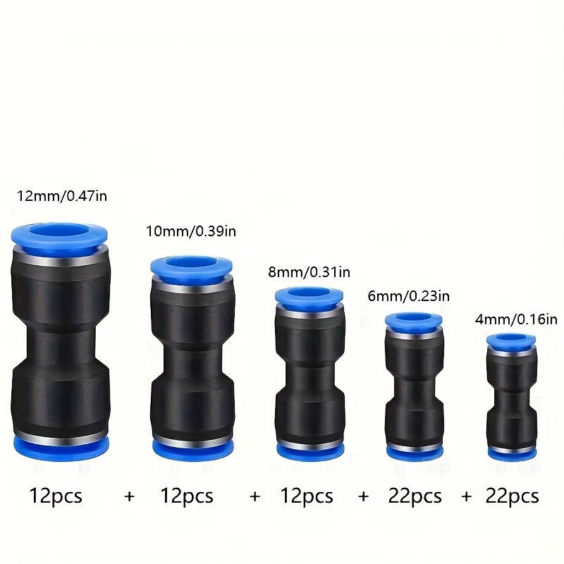 80pcs quick connect air hose fittings kit metal push to connect pneumatic connectors, universal thread, leak resistant, easy installation, 80pcs quick connect air hose fittings kit metal push to connect pneumatic connectors, universal thread, leak resistant, easy installation,