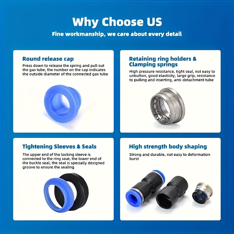 80pcs quick connect air hose fittings kit metal push to connect pneumatic connectors, universal thread, leak resistant, easy installation, 80pcs quick connect air hose fittings kit metal push to connect pneumatic connectors, universal thread, leak resistant, easy installation,