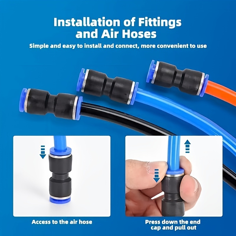 80pcs quick connect air hose fittings kit metal push to connect pneumatic connectors, universal thread, leak resistant, easy installation, 80pcs quick connect air hose fittings kit metal push to connect pneumatic connectors, universal thread, leak resistant, easy installation,