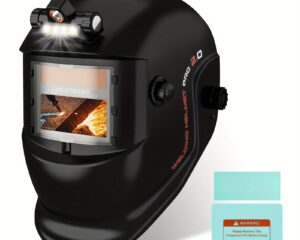 Home auto darkening welding helmet with light solar powered
